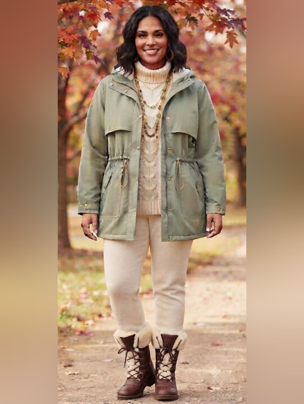 Arizona Jean Co. Fleece Jacket Coat, Green Dust 3XL